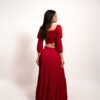 ladies red maxi set