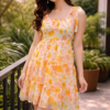 floral tie strap dress
