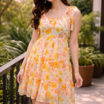 floral tie strap dress