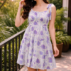 floral tie strap dress