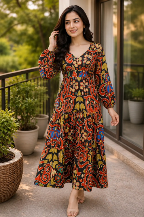 autumn paisley maxi