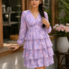Azure Bloom Tier Dress