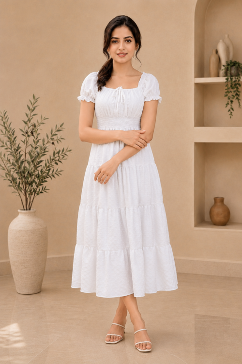 Snow White Midi Dress
