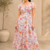 Soft Floral Tiered Maxi