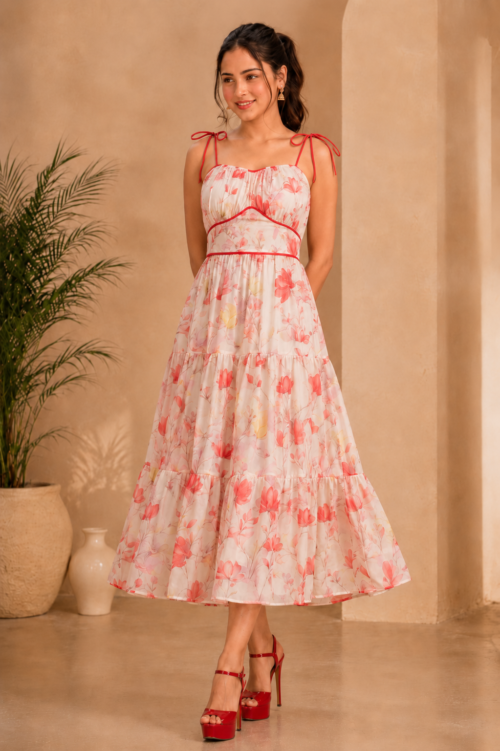 Crimson Bloom Dress