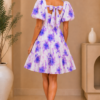 Puff Sleeve Floral Mini Dress
