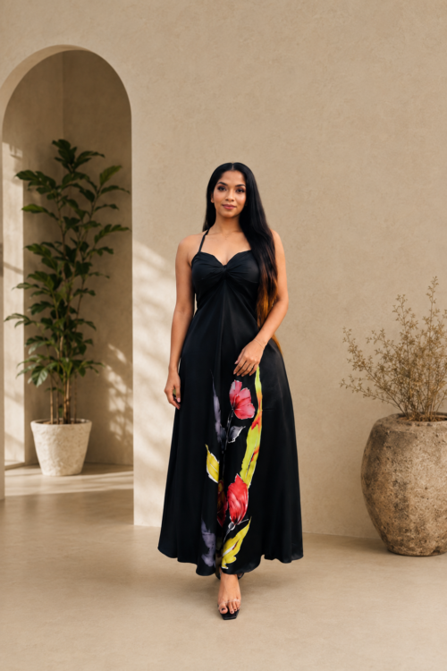 Floral Evening Maxi Dress