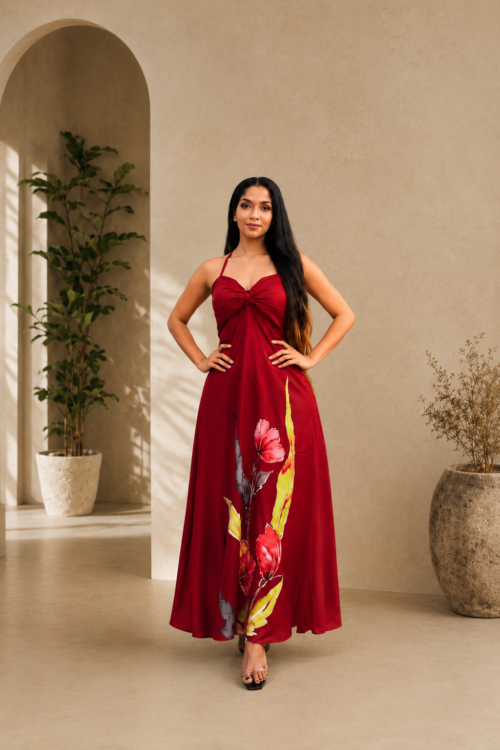 Floral Evening Maxi Dress
