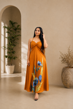 Floral Evening Maxi Dress