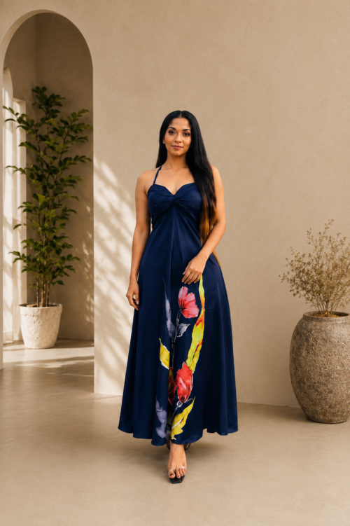 Floral Evening Maxi Dress