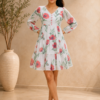 V-Neck Floral Dress