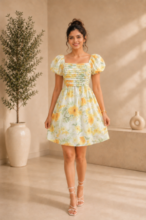 Floral Fit & Flare Dress