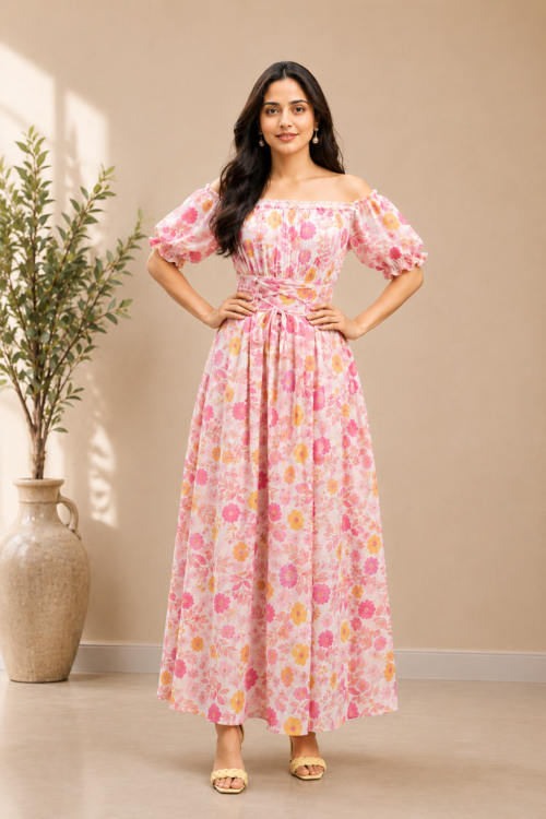 Tie Waist Maxi Dress