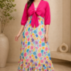 Floral Dress with Cover-Up