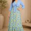 Floral Dress with Cover-Up