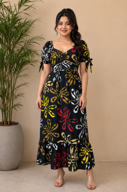 Bloom Print Maxi Dress