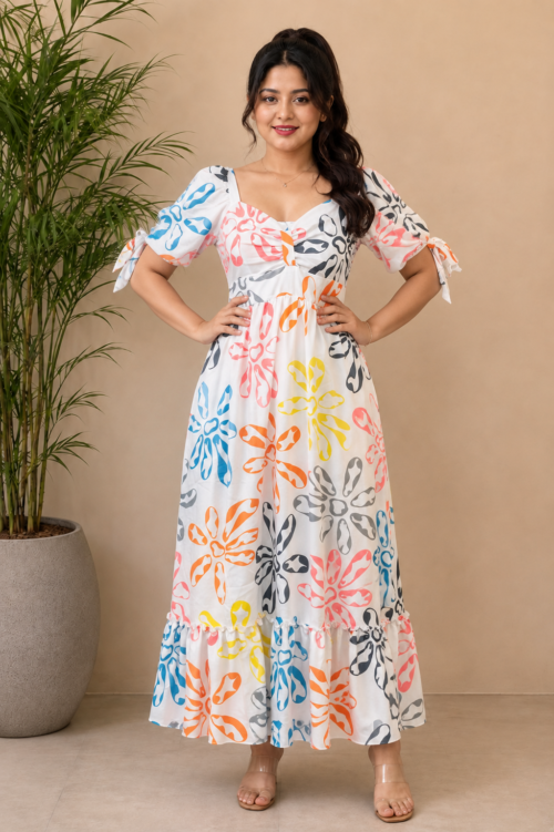 Bloom Print Maxi Dress