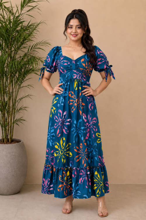 Bloom Print Maxi Dress