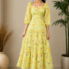 Pastel Floral Maxi Dress